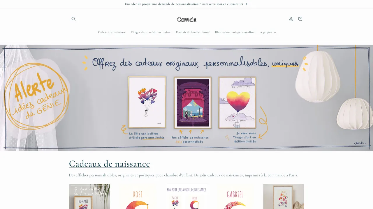 Screenshot de Art.camdu.fr