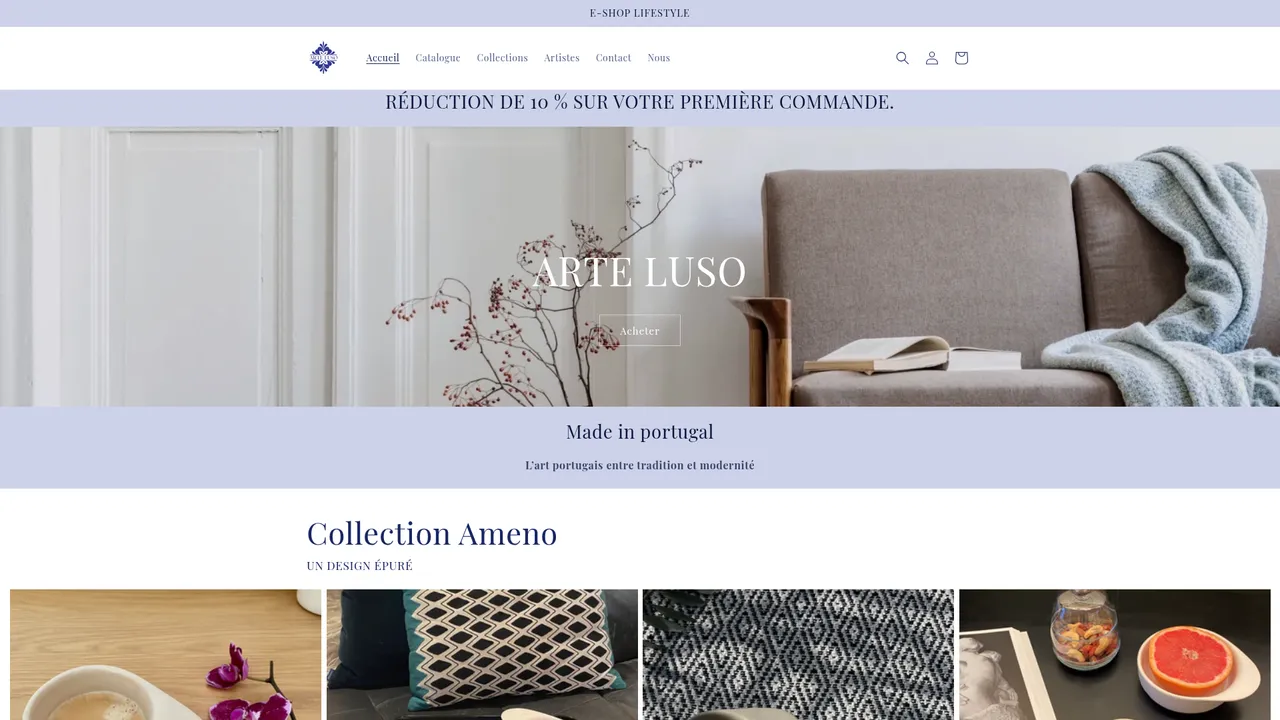 Aperçu du site ARTE LUSO