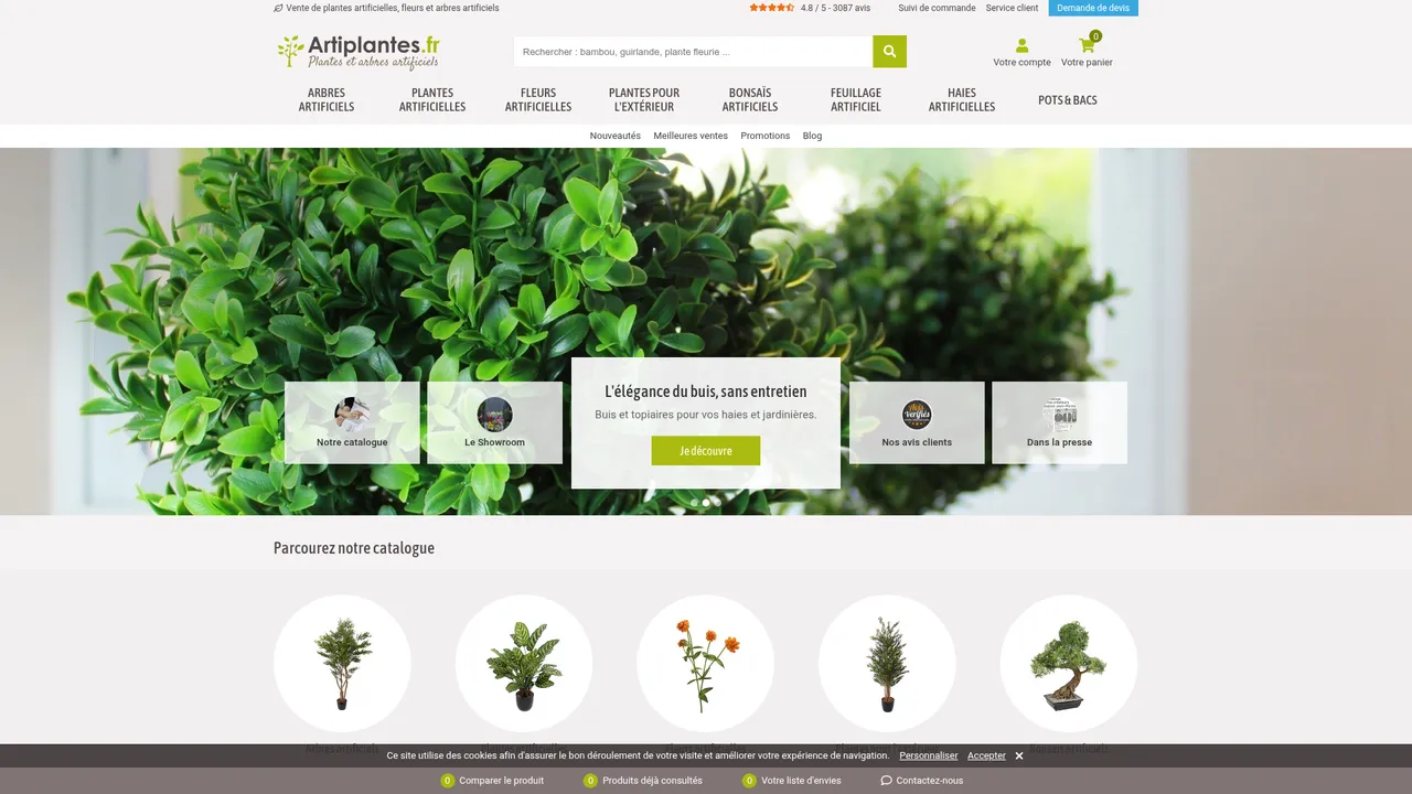 Aperçu du site Artiplantes.fr