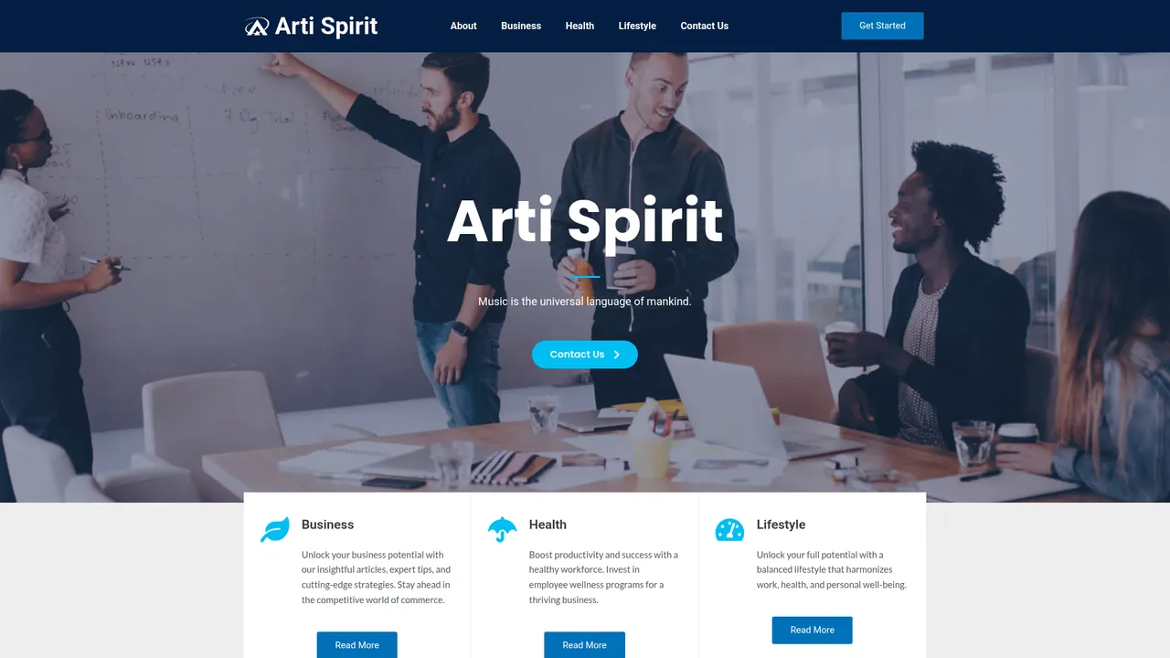 Aperçu du site Artisanat en ligne