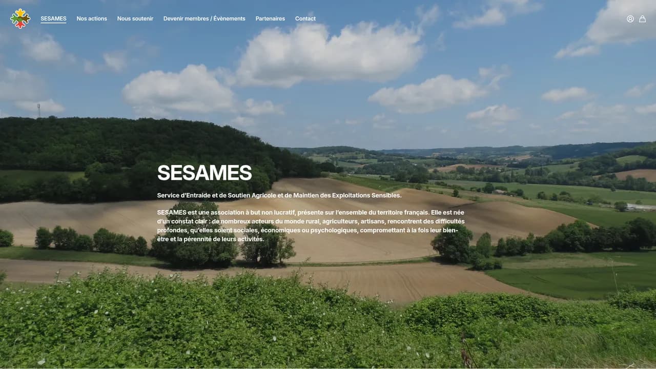 Aperçu du site Association SESAMES