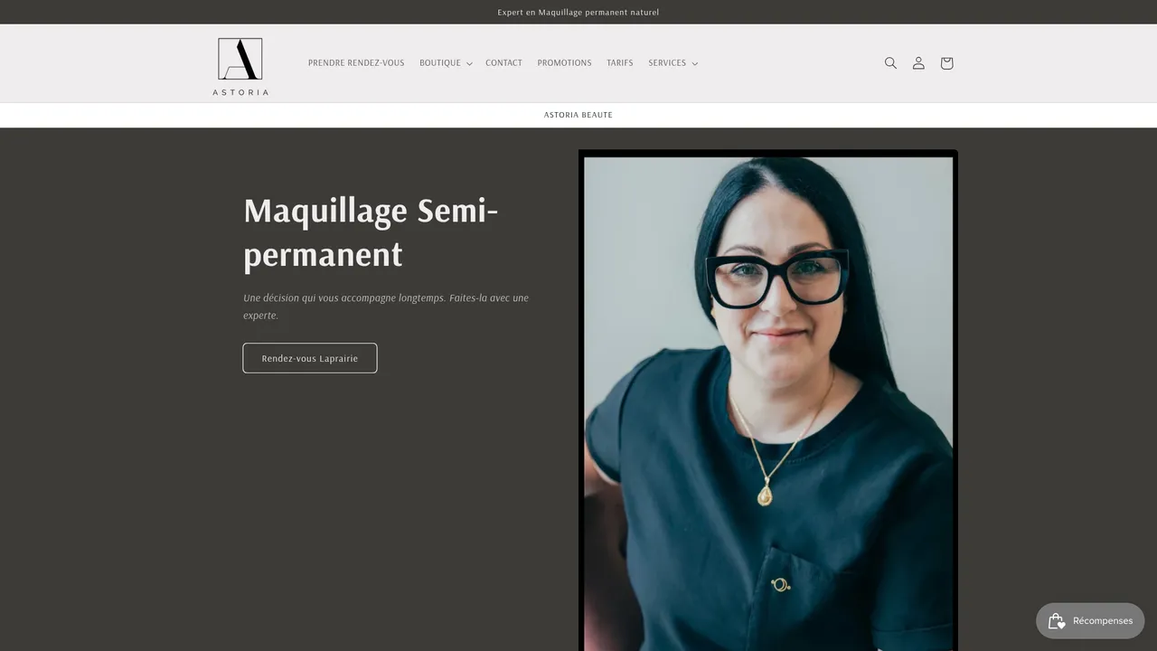 Screenshot de Astoria Beauté.