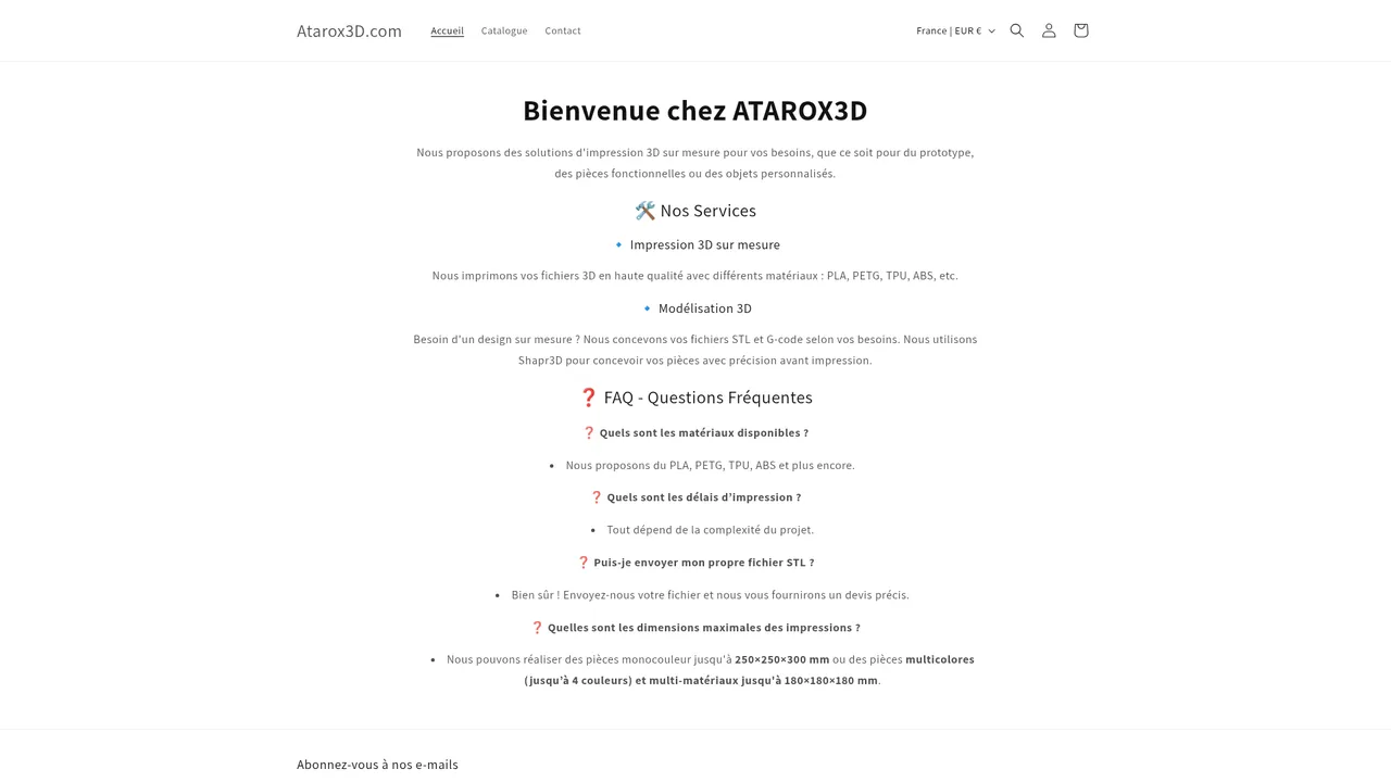 Screenshot de atarox3d.com