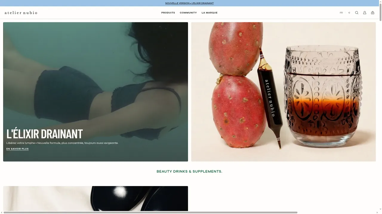 Aperçu du site Atelier Nubio