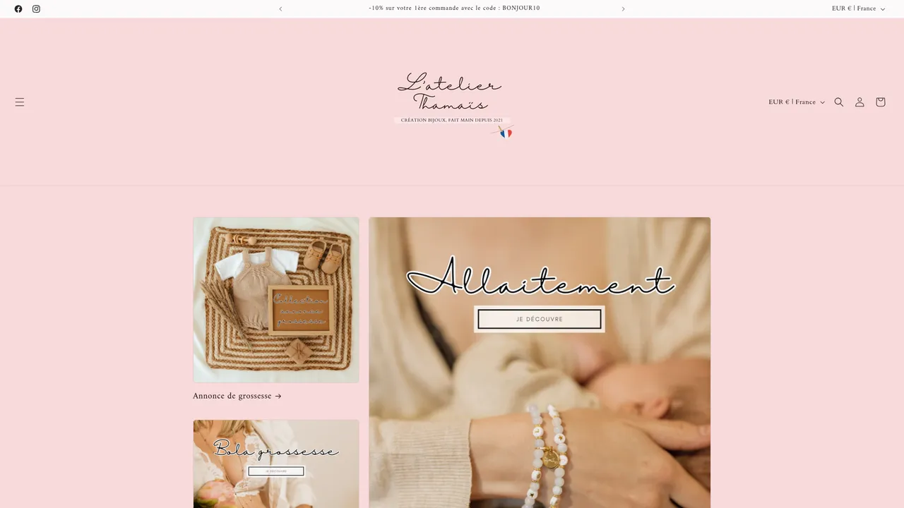 Aperçu du site Atelier Thamaïs