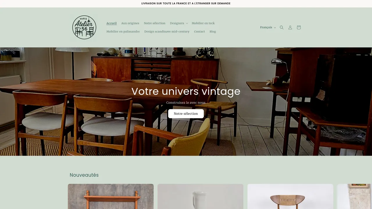 Screenshot de atelier56-paris.fr