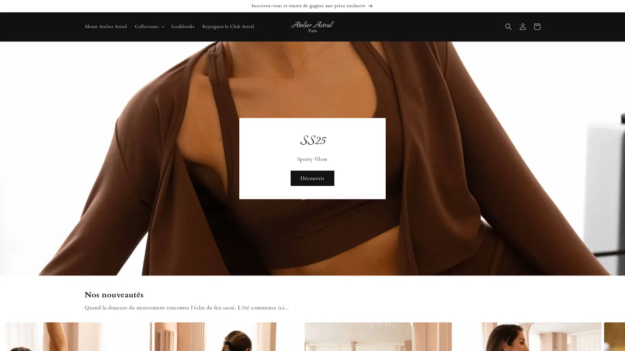 Screenshot de atelierastralparis.com