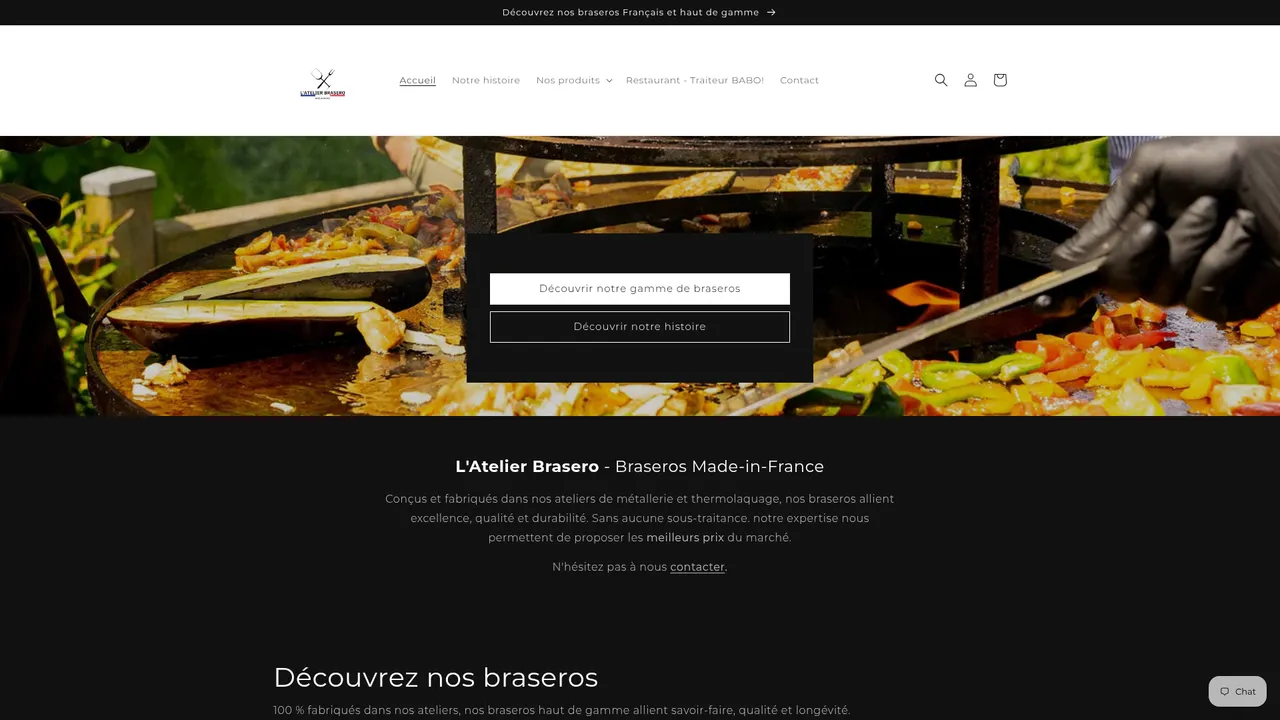 Aperçu du site atelierbrasero