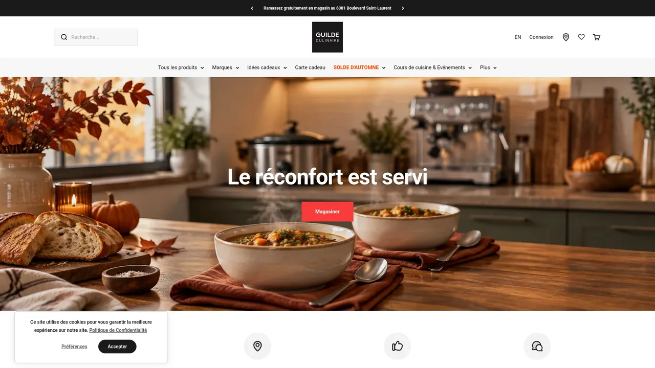 Screenshot de atelierculinaire.ca