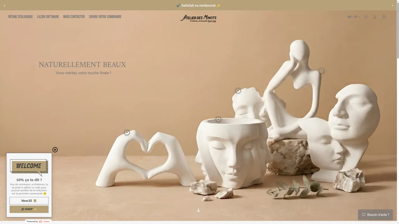Aperçu du site atelierdesminots.fr