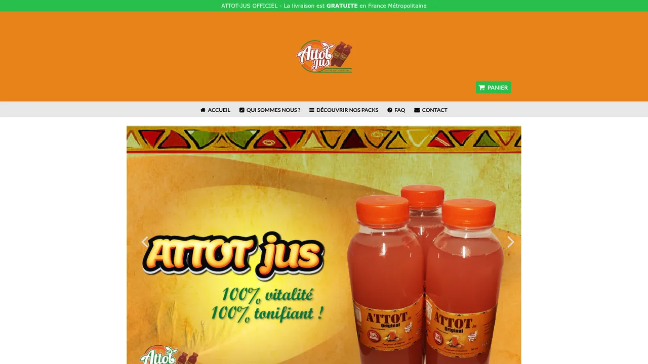 Aperçu du site Attot-jus - The Powerfull Juice