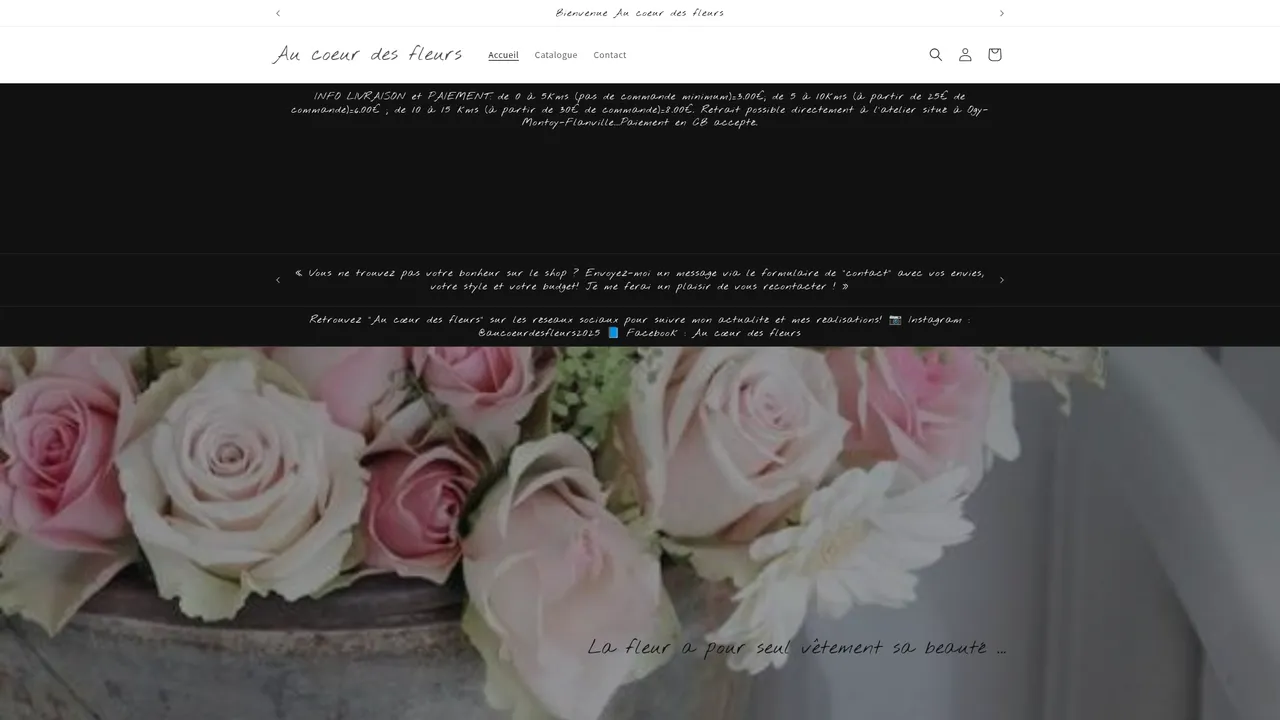 Screenshot de aucoeurdesfleurs.net