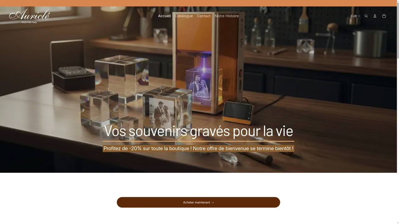 Screenshot de auriclecustomparis.fr
