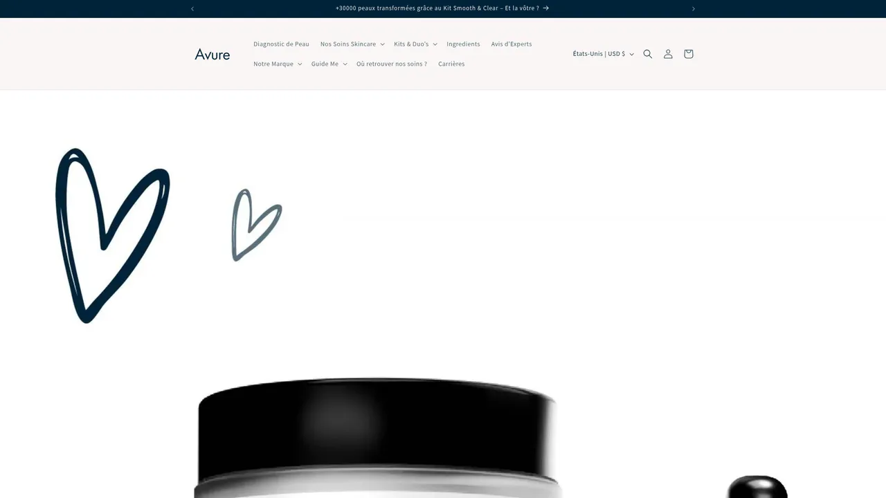 Screenshot de Avure Skincare