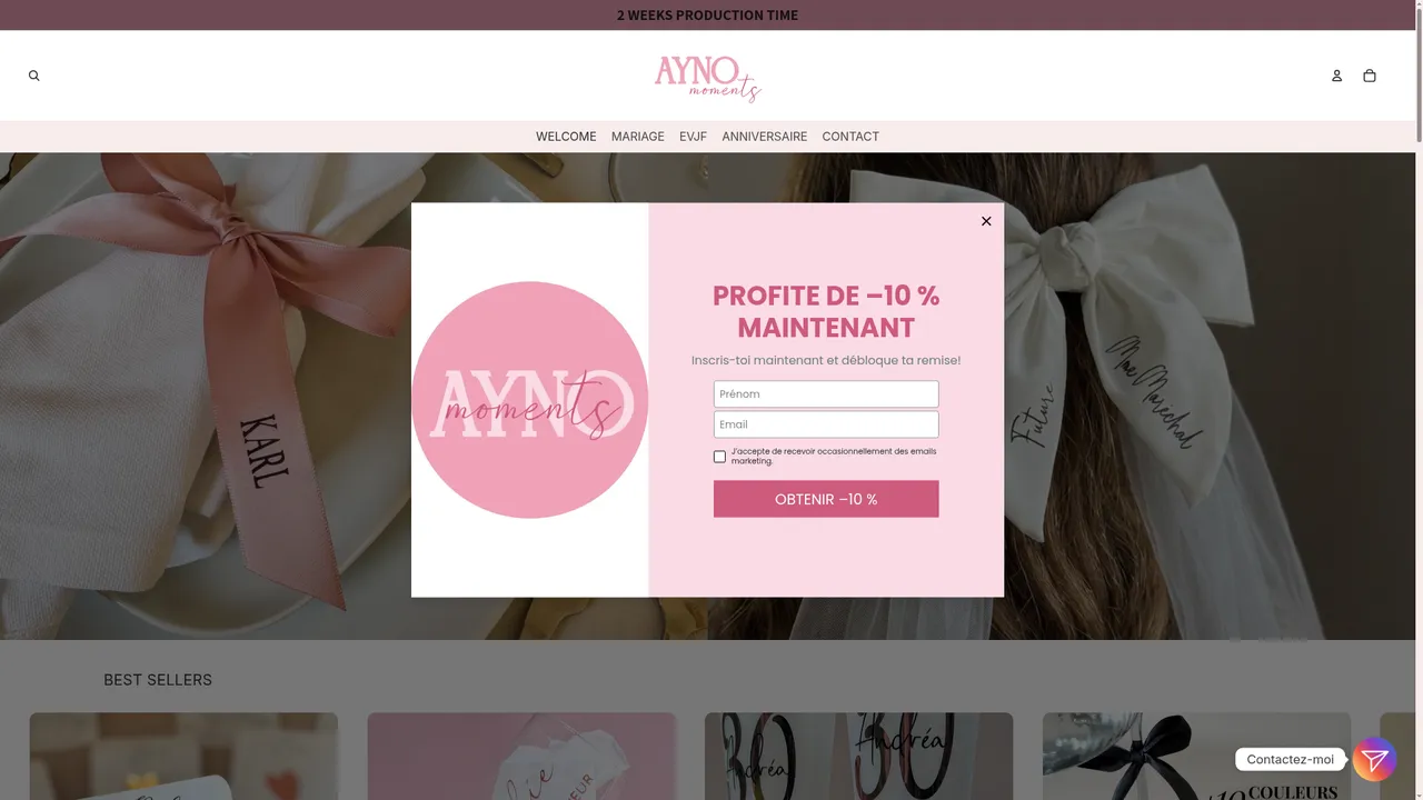 Aperçu du site Ayno Moments