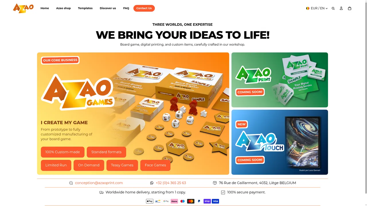 Screenshot de azaotouch.com