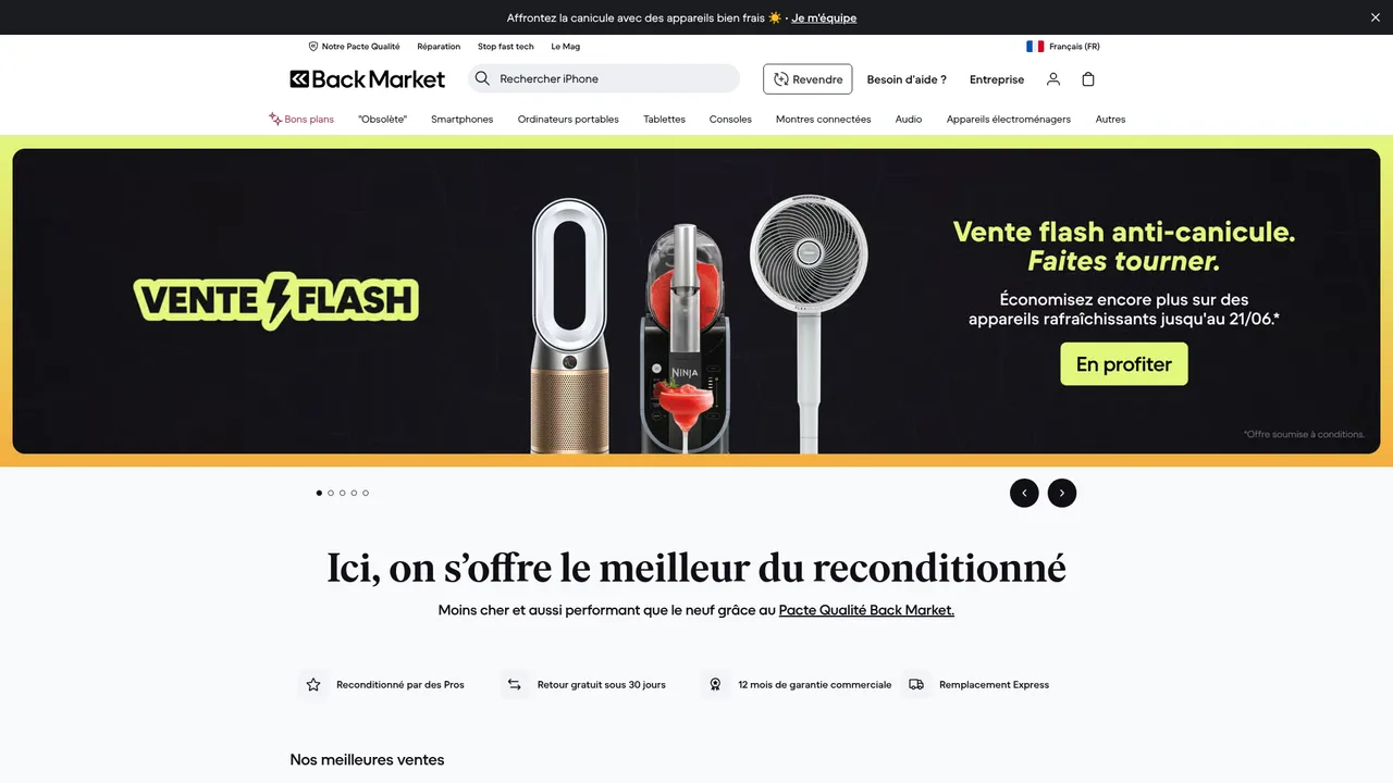 Screenshot de Back Market