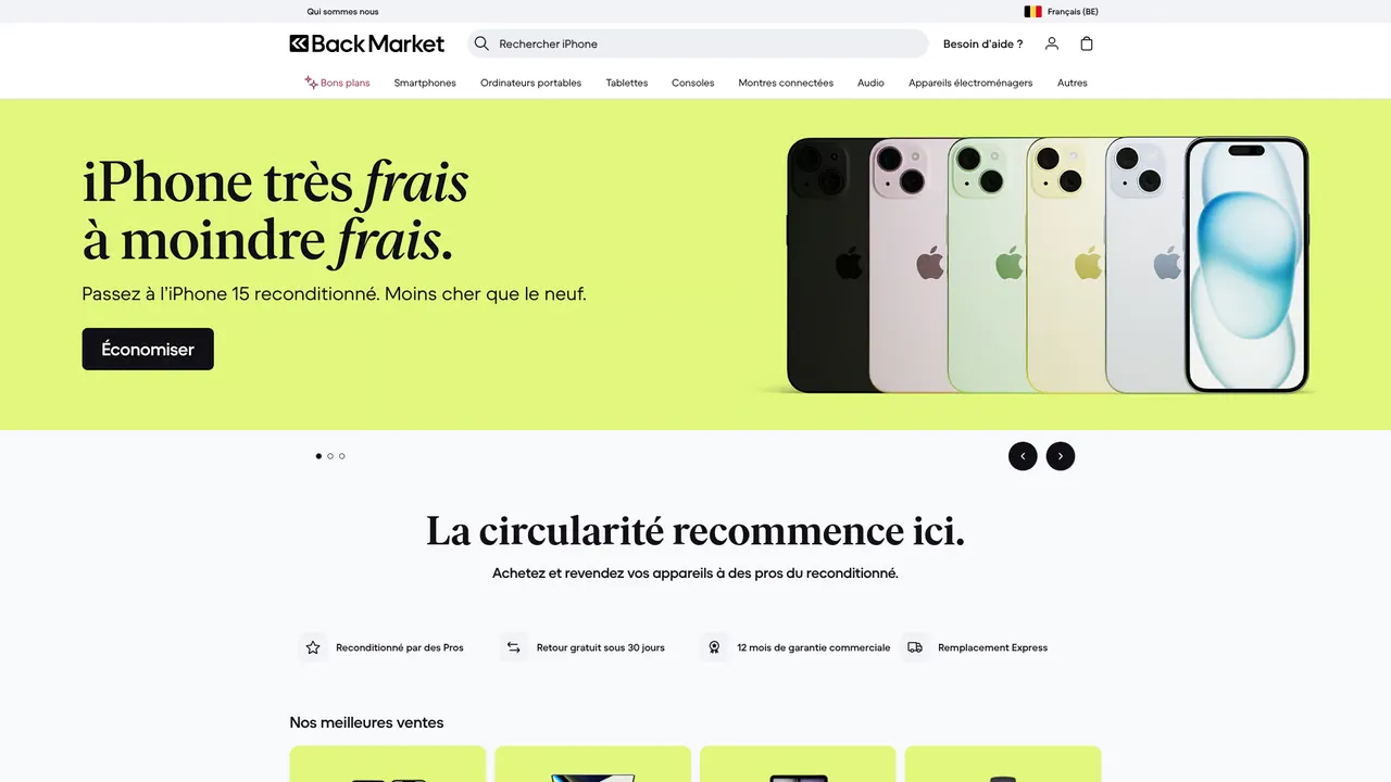 Screenshot de Back Market