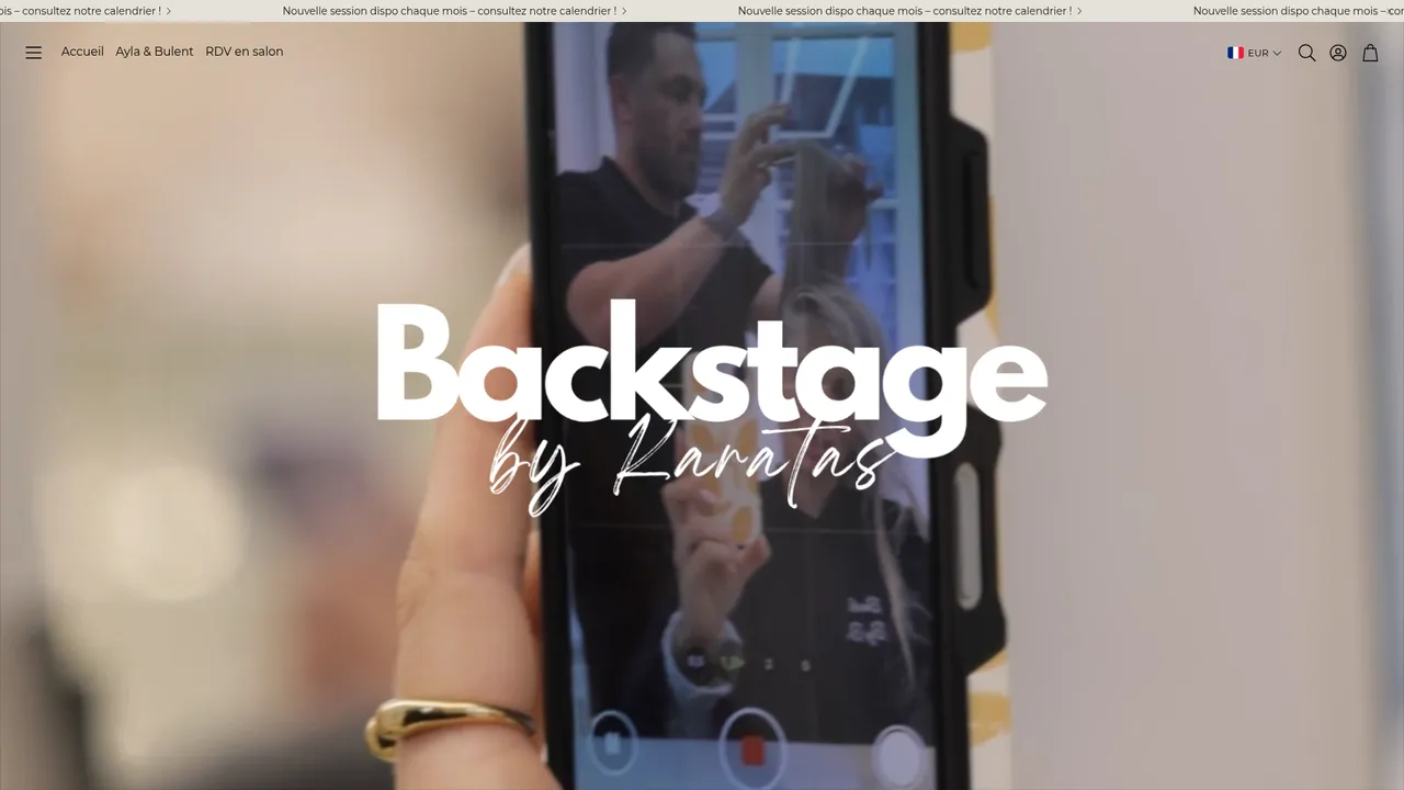 Aperçu du site Backstage by Karatas