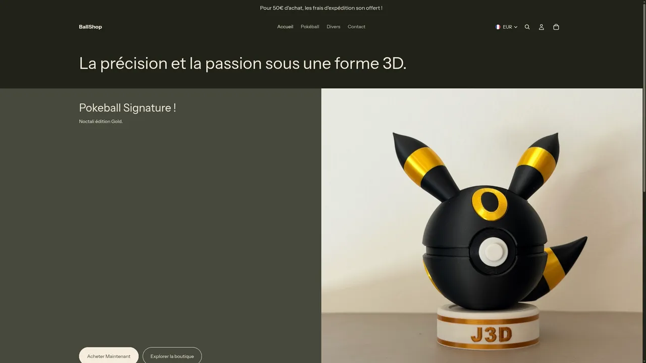 Aperçu du site ballshop.fr
