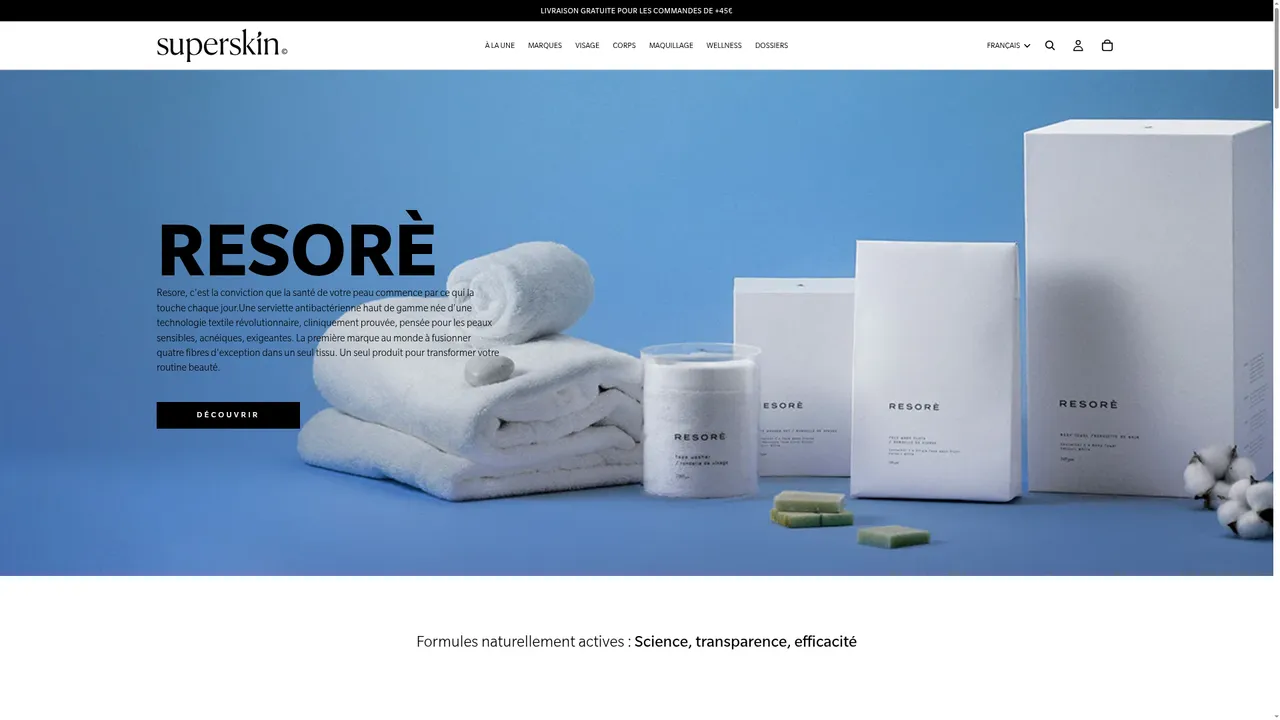 Aperçu du site Bazar Bio