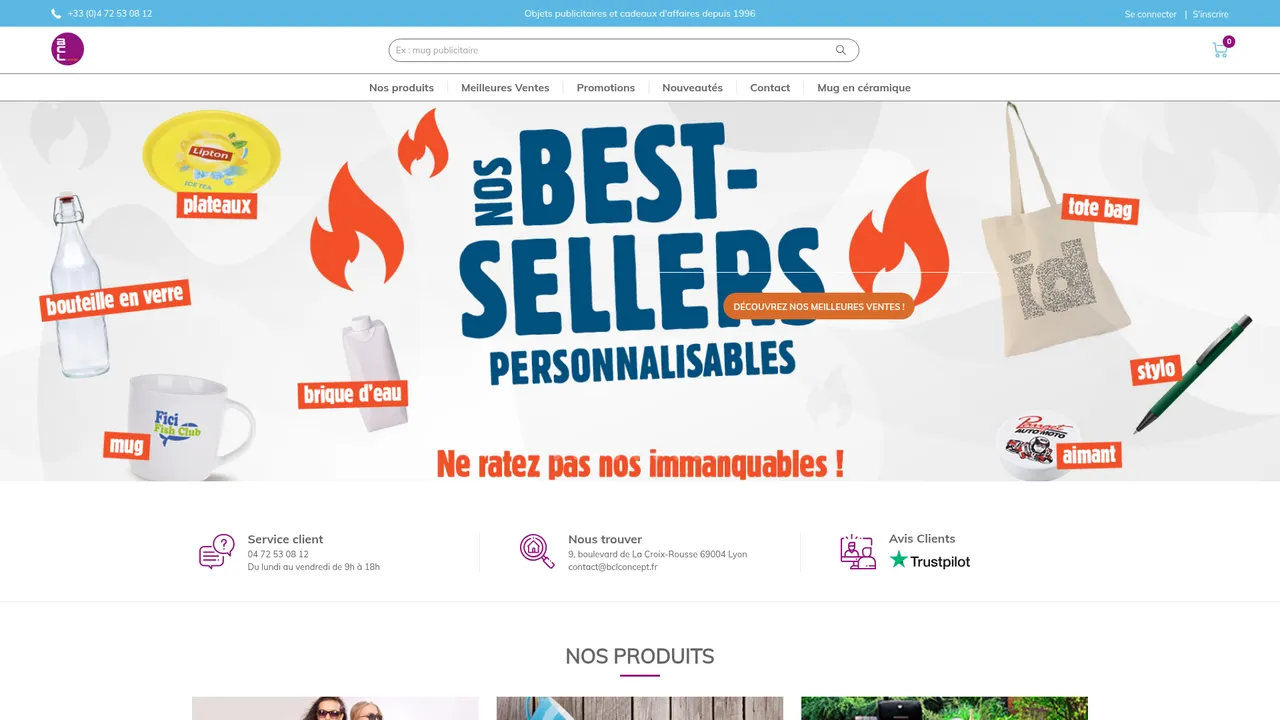 Aperçu du site BCL Concept