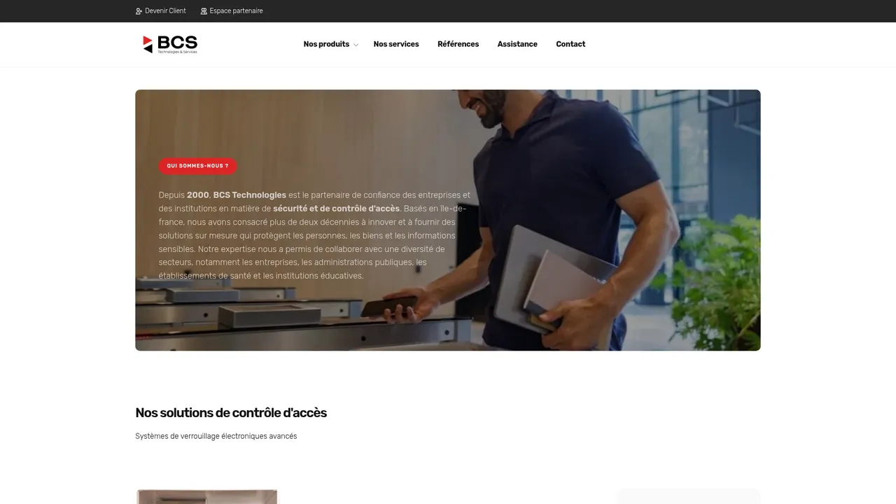 Aperçu du site BCS Technologies et Services