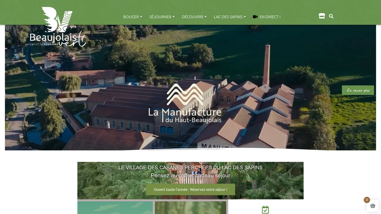 Aperçu du site Beaujolais Vert » BeaujolaisVert
