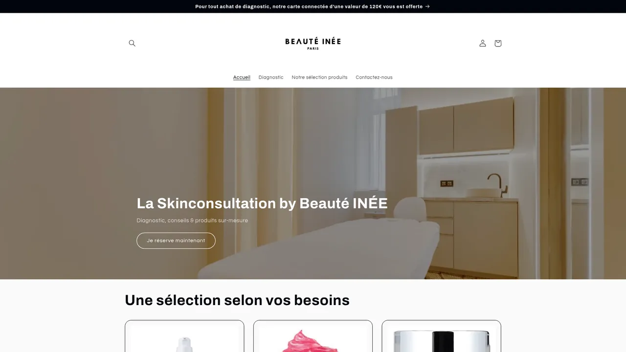 Aperçu du site Beauté INÉE