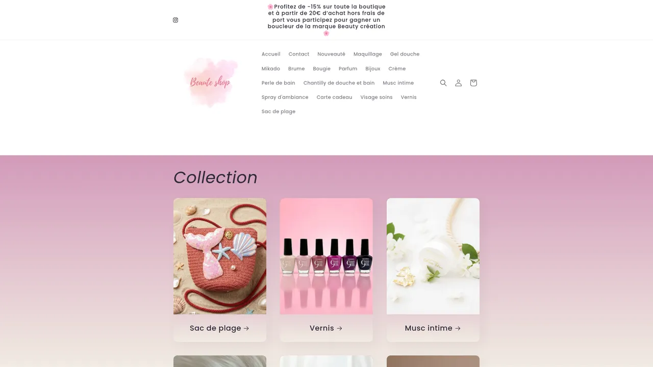 Screenshot de Beauté shop