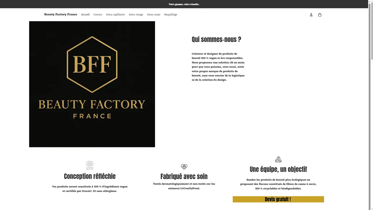 Screenshot de beauty-factory.fr
