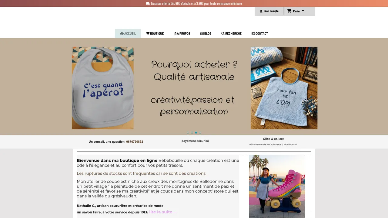 Aperçu du site bébébouille-création