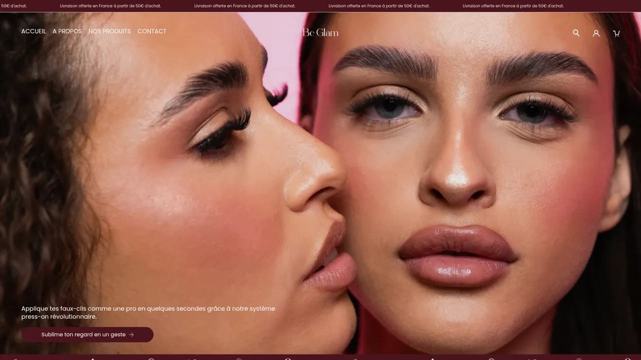 Screenshot de beglam.shop
