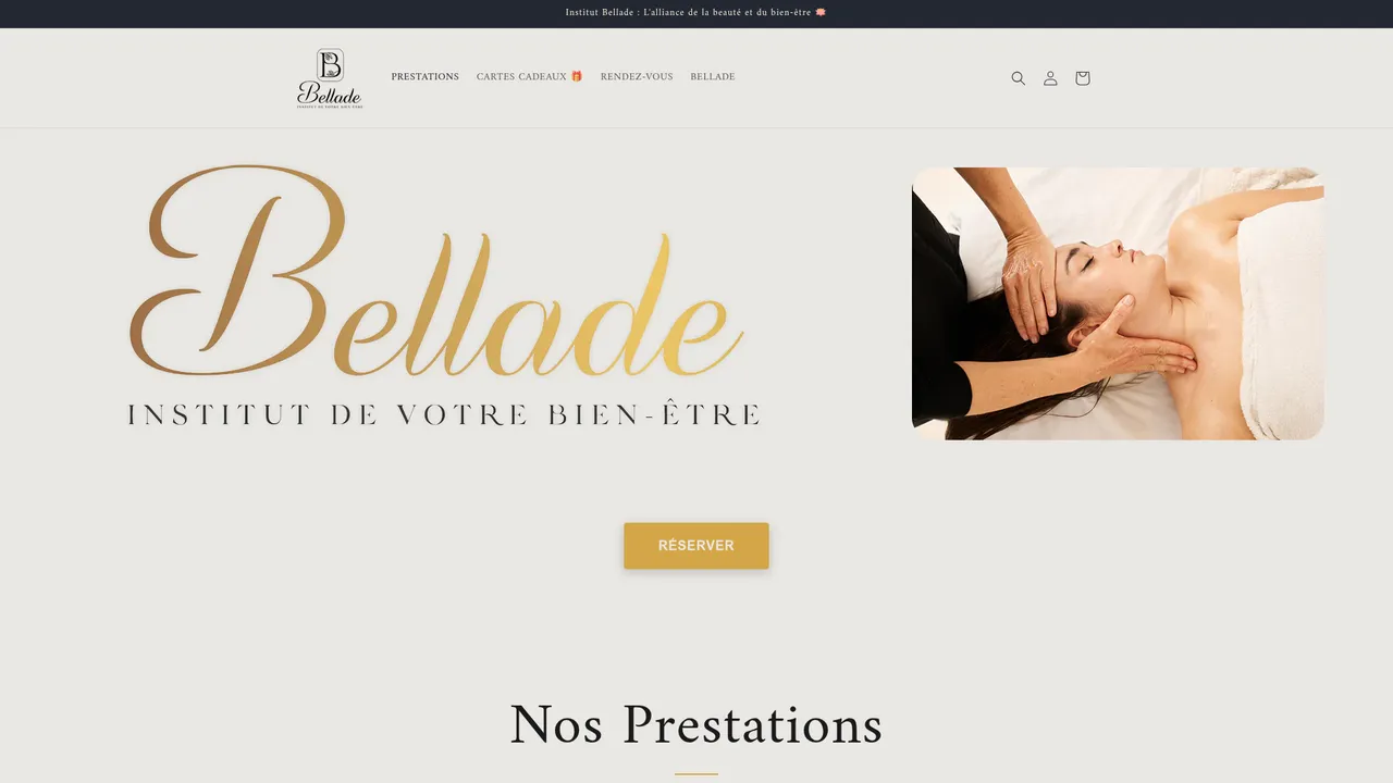 Screenshot de bellade.fr