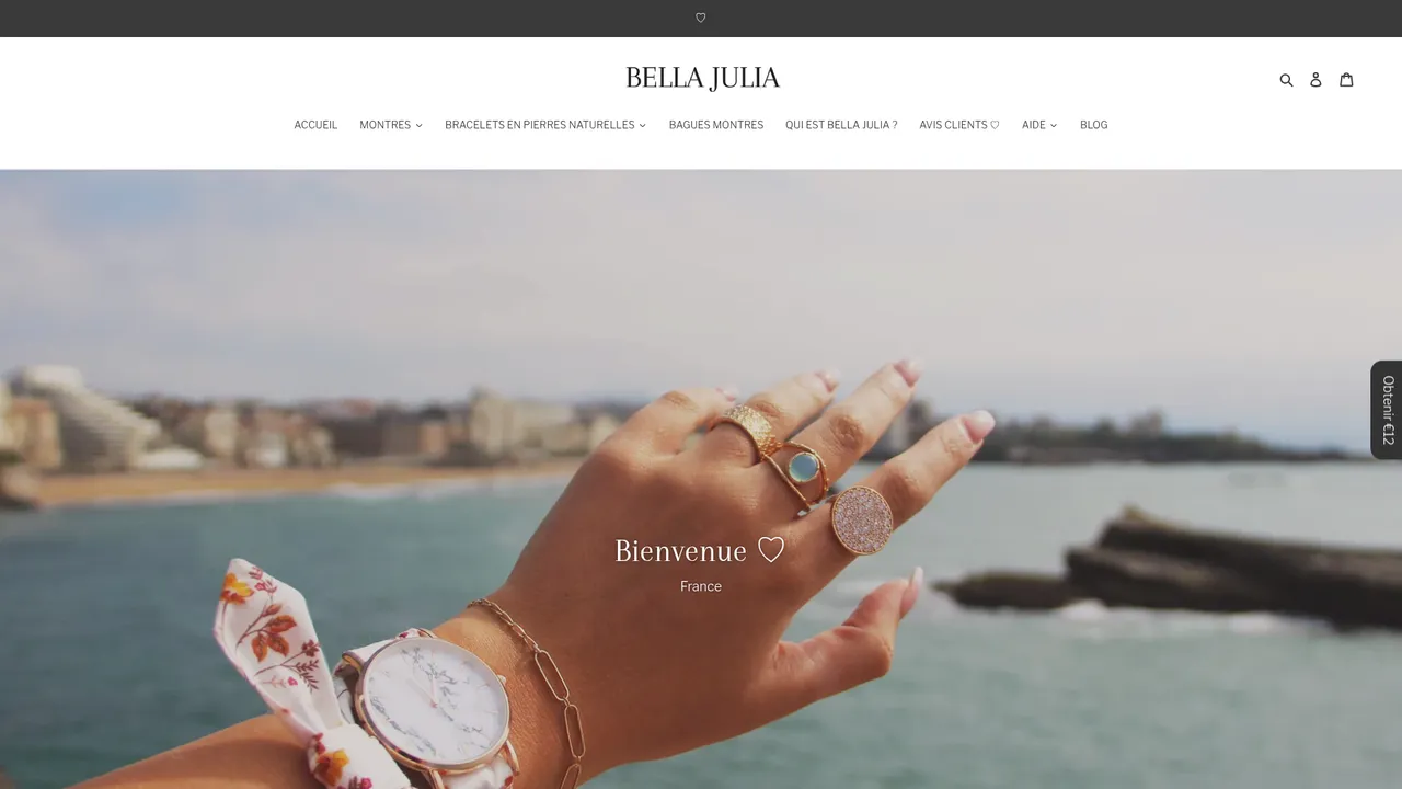 Screenshot de bellajulia.fr