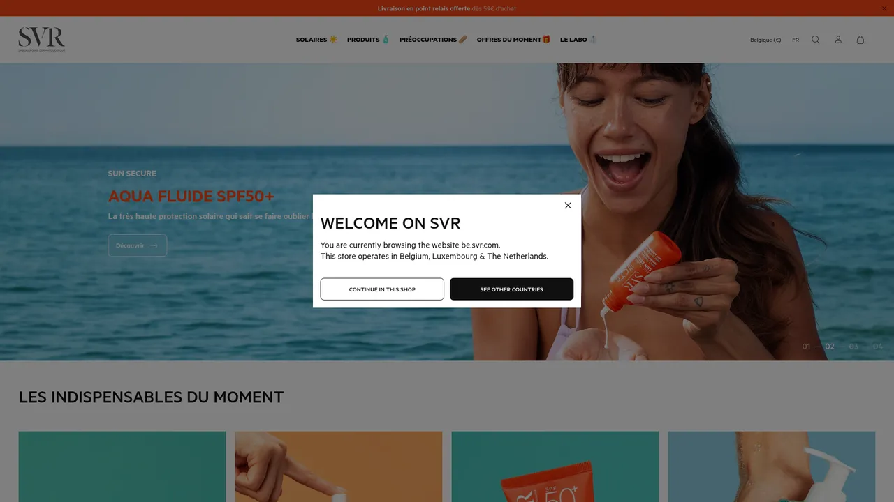 Aperçu du site be.svr.com