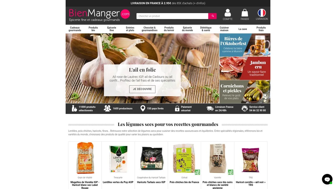 Screenshot de BienManger.com