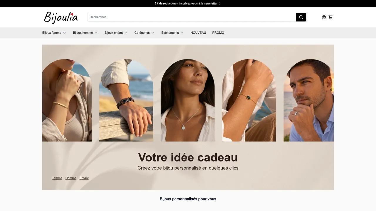 Aperçu du site Bijoulia.fr