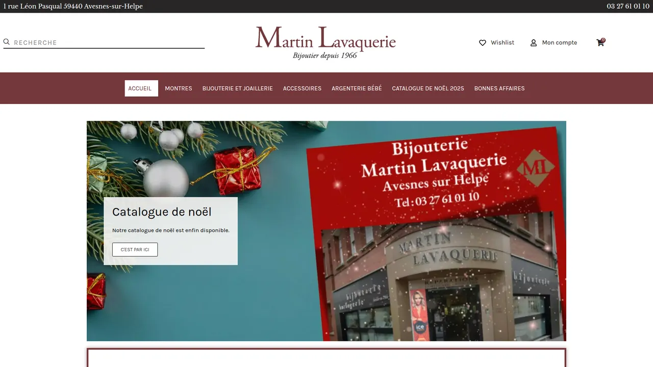 Screenshot de Bijouterie Martin Lavaquerie