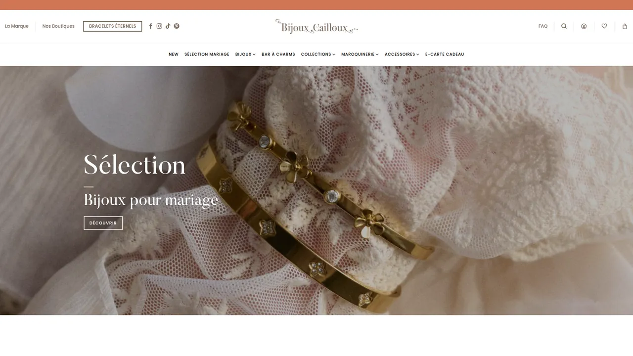 Aperçu du site Bijoux Cailloux