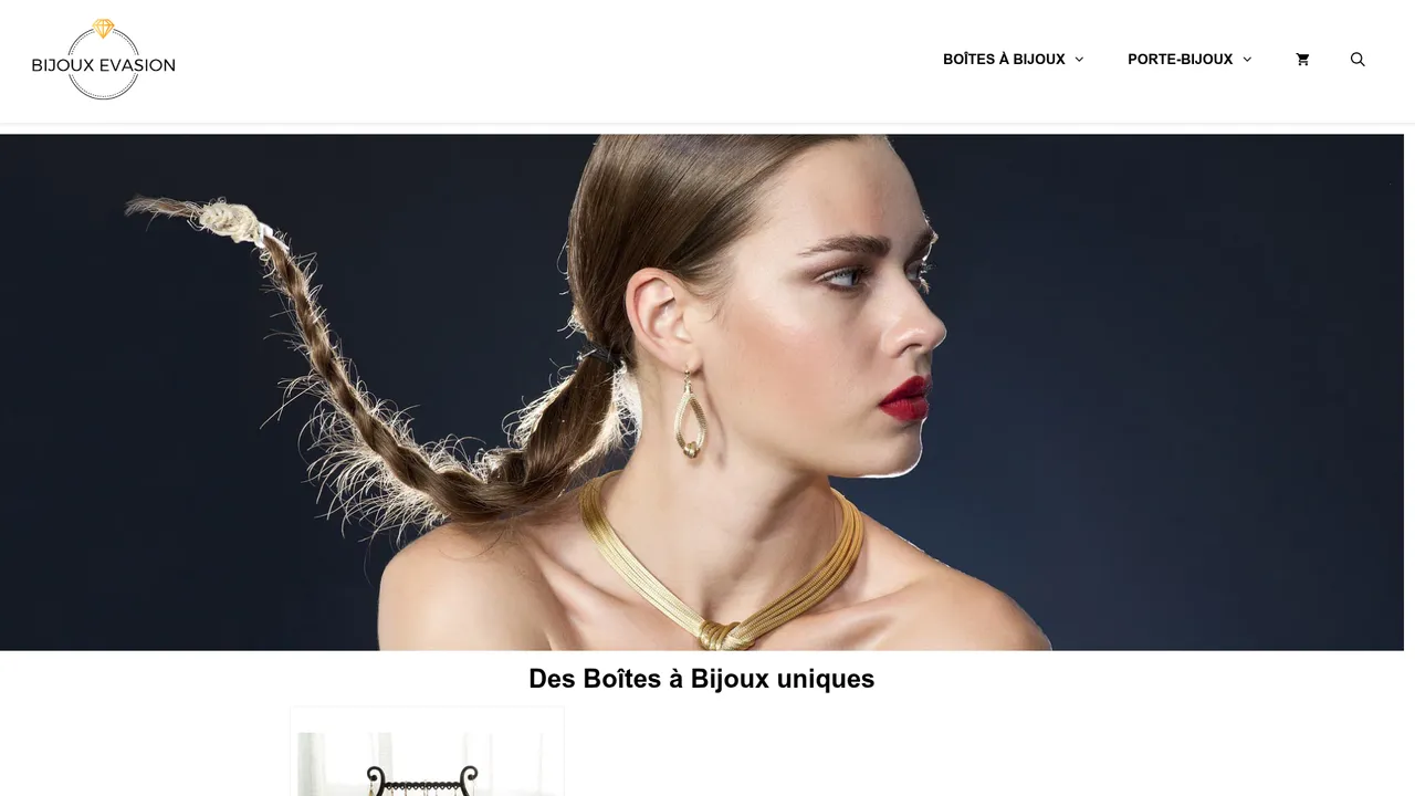 Aperçu du site Bijoux Evasion
