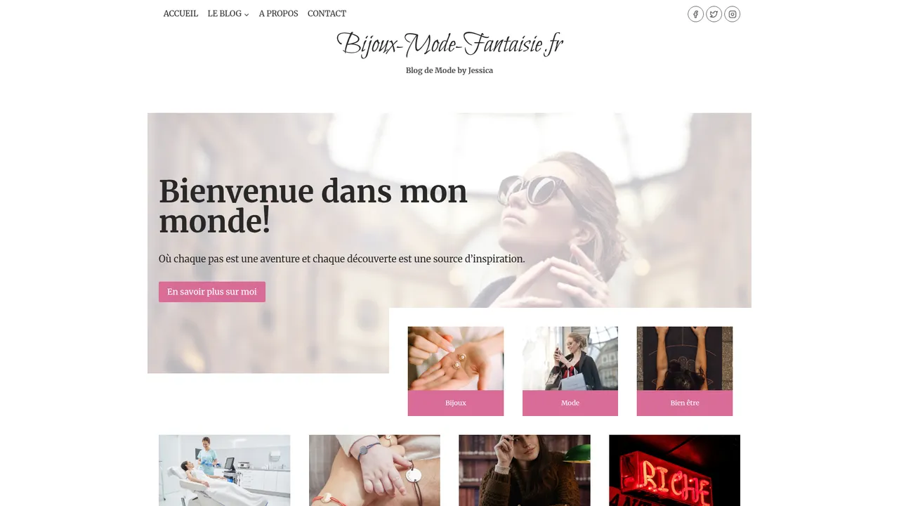 Aperçu du site BIJOUX MODE FANTAISIE