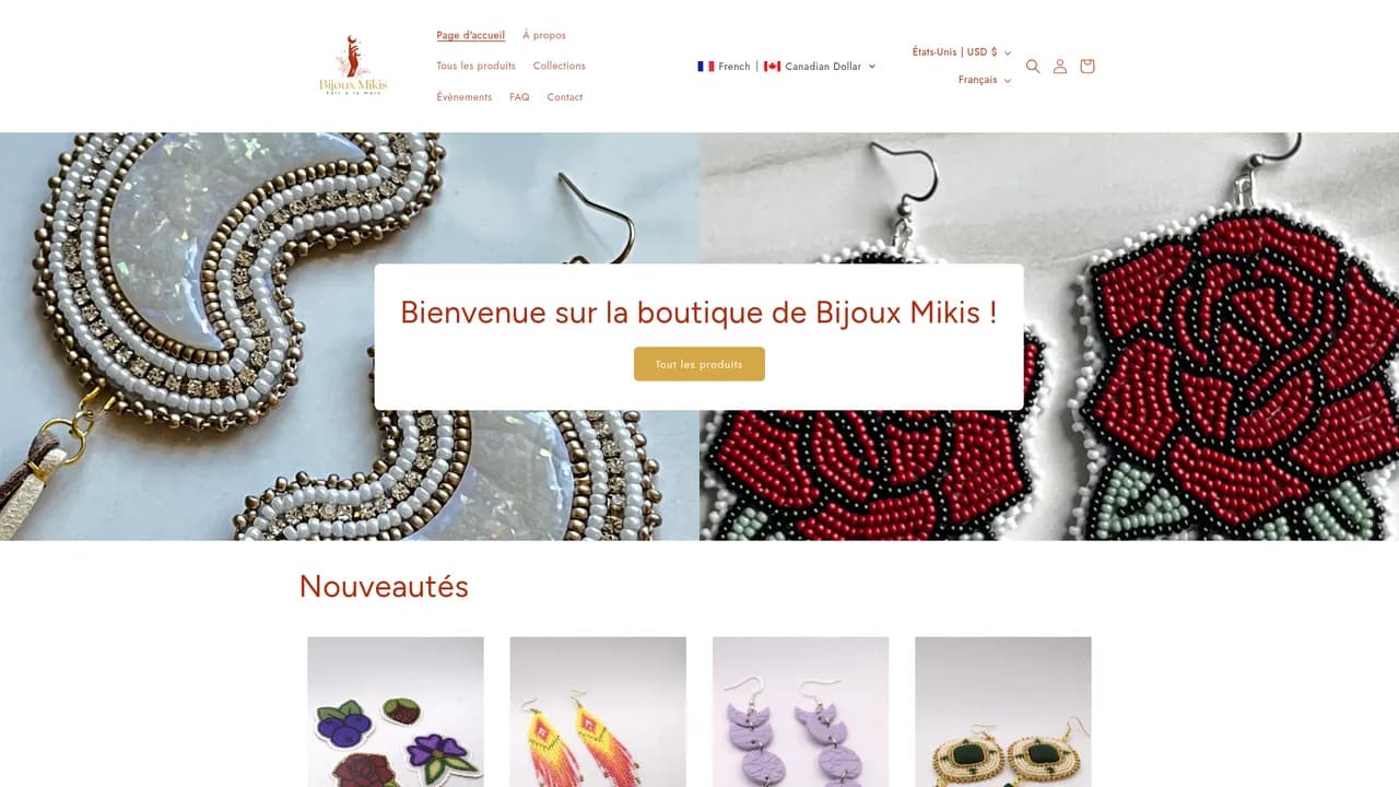 Screenshot de bijouxmikis.com