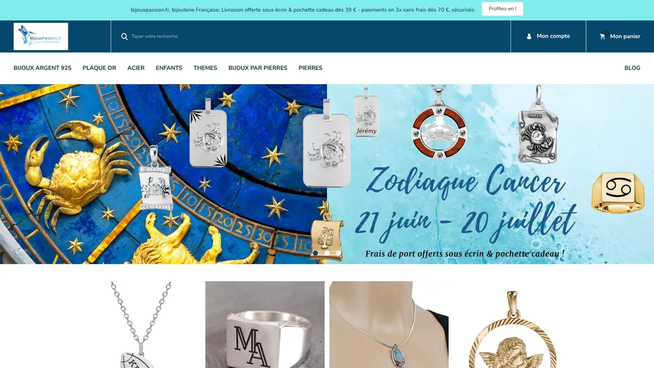 Aperçu du site bijouxpassion.fr