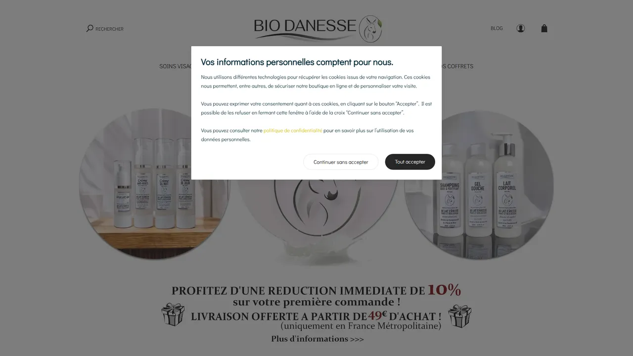 Aperçu du site bio-danesse