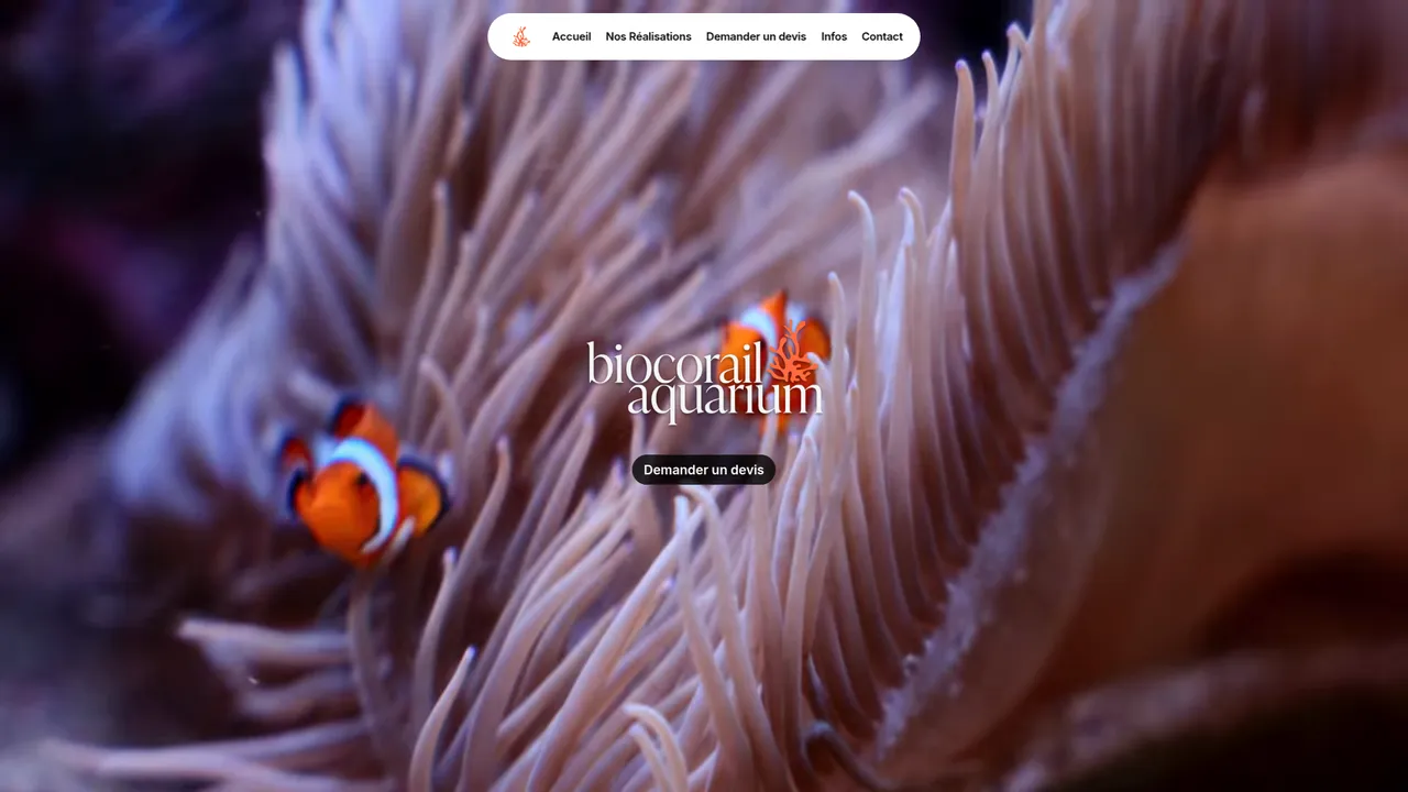 Aperçu du site Biocorail