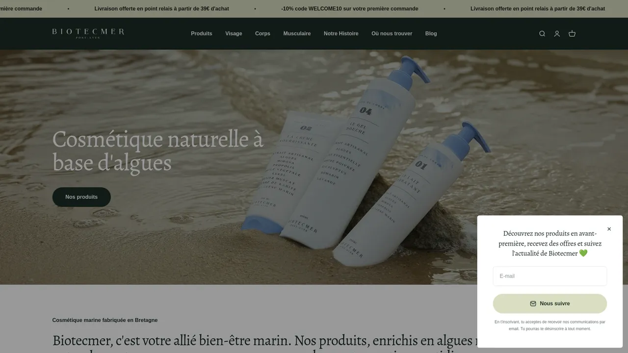 Screenshot de biotecmer.fr