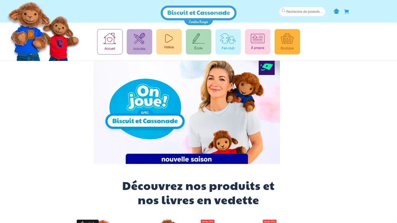 Aperçu du site Biscuit et Cassonade