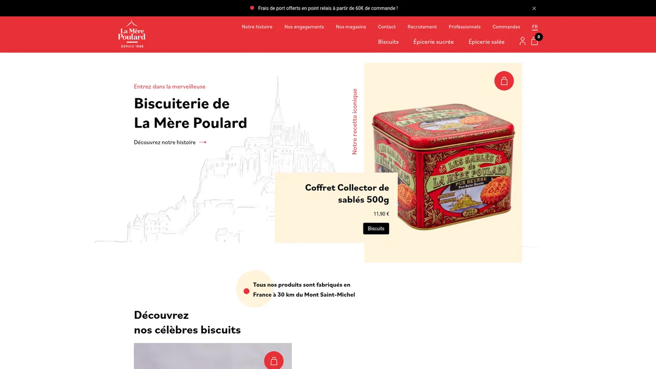 Screenshot de Biscuiterie La Mère Poulard