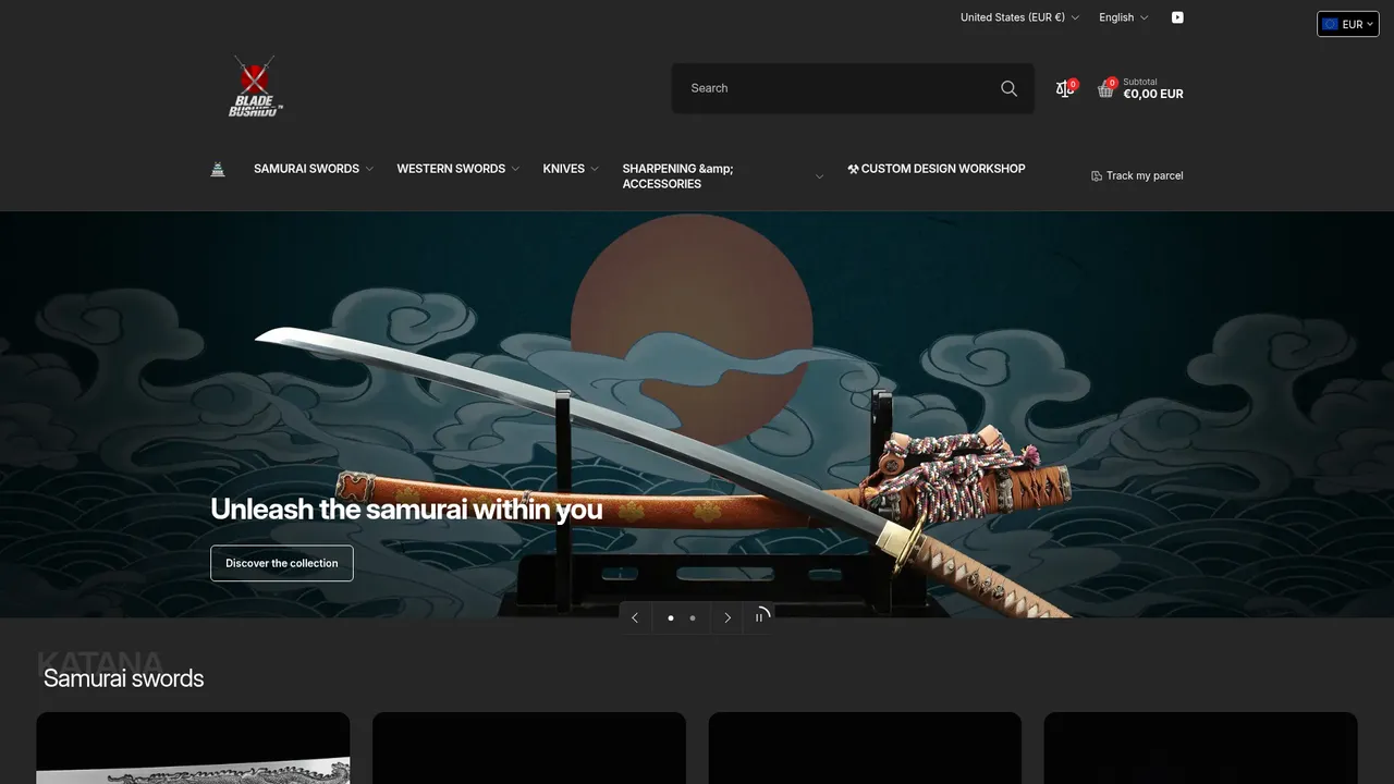Screenshot de bladebushido.com